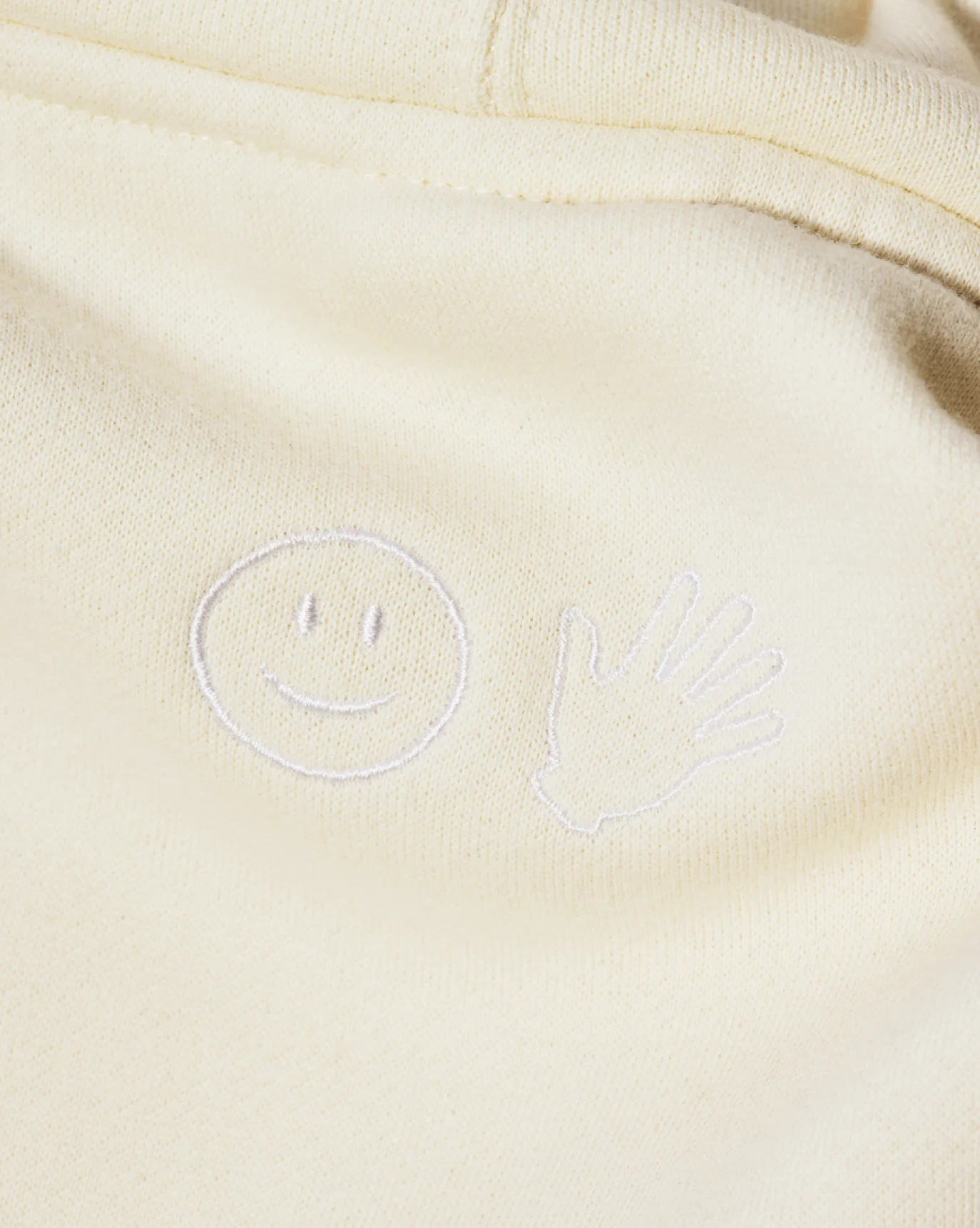 Limited Edition Embroidered Cream Hoodie - Image 4